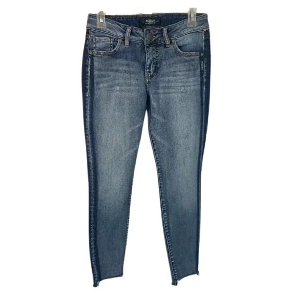 Silver Jeans Aiko Ankle Skinny Women's Size 27 (27 x 27) Mid Rise Rough Hem